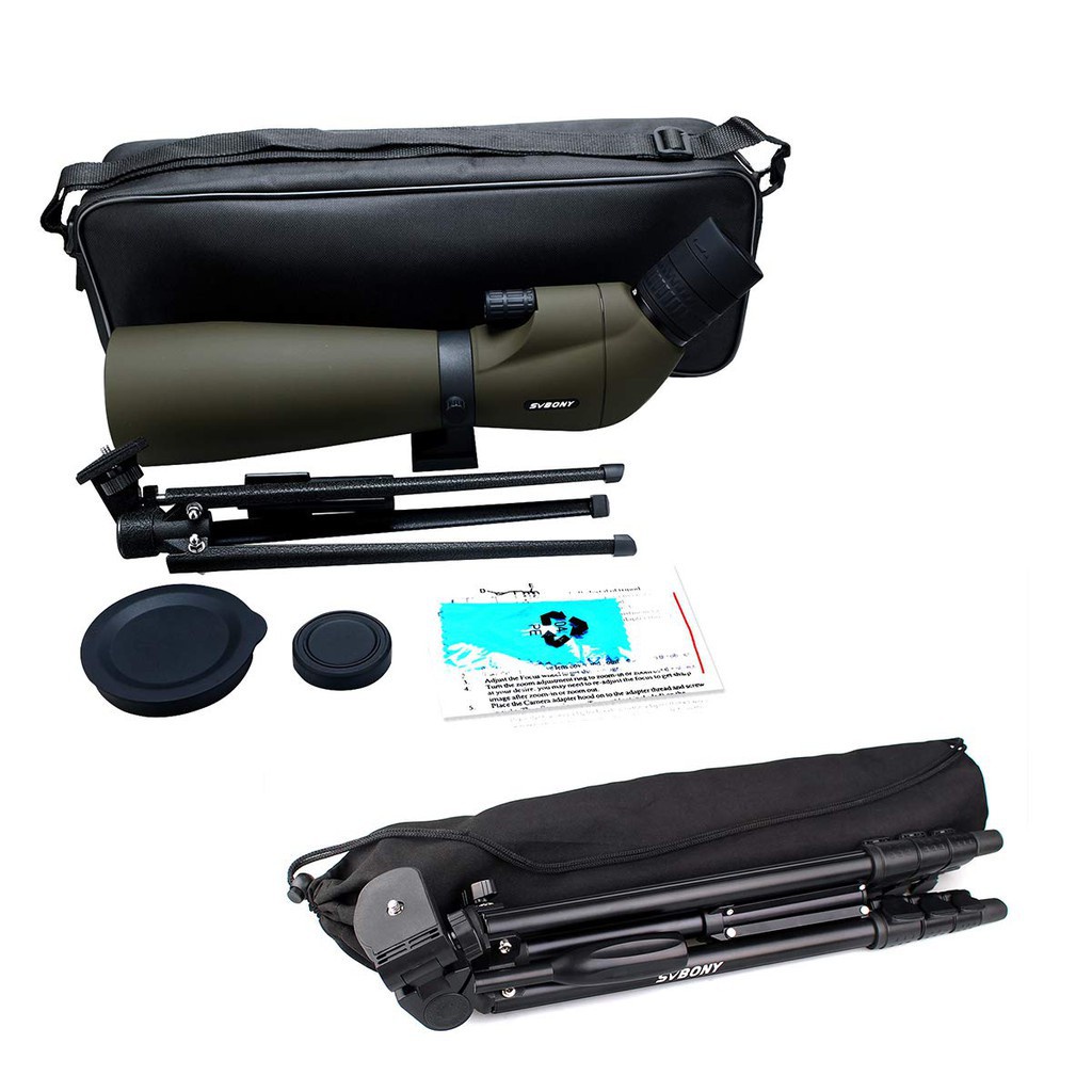 Svbony SV401 Spotting Scope 20-60x80 ซูมกล้องโทรทรรศน์ขาตั้งกล้อง Bk7 Prism สําหรับกลางแจ้งดูนก — صورة 8