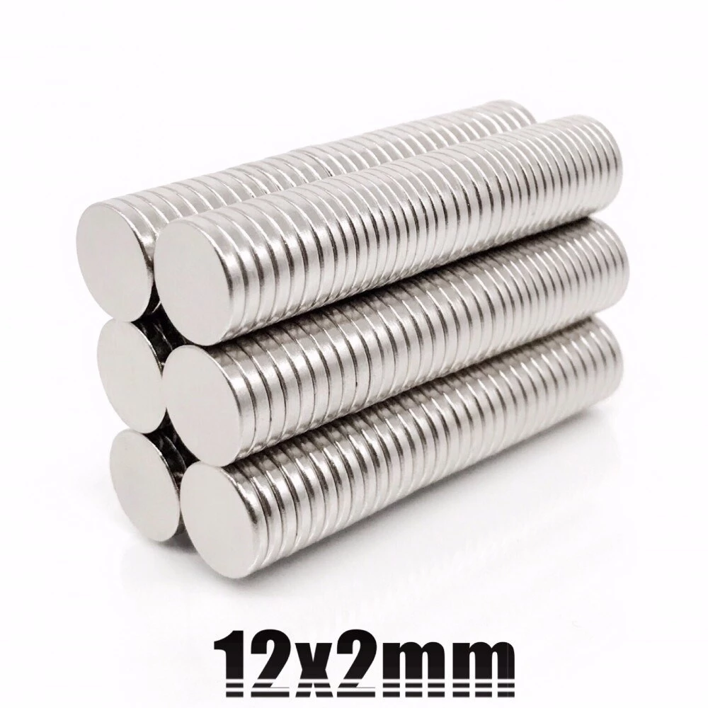 1ชิ้น แม่เหล็กนีโอไดเมียม 12x2มิล Magnet Neodymium 12x2mm แม่เหล็กแรงสูง 12*2mm แม่เหล็ก กลมแบน 12*2มิล