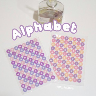 ลด 20% ทั้งร้าน ใช้โค้ด SBC6SU  สติ๊กเกอร์ตัวอักษรกลมๆ Alphabet sticker