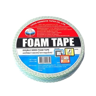 LOUIS TAPE เทปกาว เทปโฟมขาว EVA กาวสองหน้า 24 มม. x 9 หลา