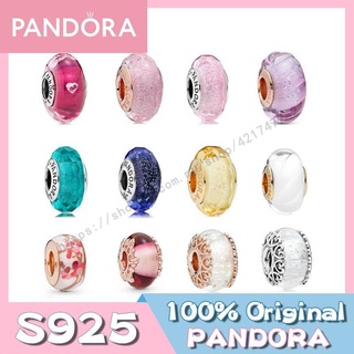 Pandora สร้อยข้อมือเงิน S925 จี้รูปหัวใจ สีแดง y806