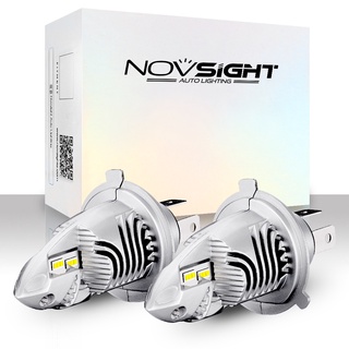 Novsight F10 2Pcs H4 LED รถจักรยานยนต์ หลอดไฟรถยนต์ 35W 6000LM 6000K Car Motorcycle Headlight Blub