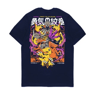 เสื้อยืดโอเวอร์ไซส์เสื้อยืด ลายการ์ตูนอนิเมะ Kizaru Digimon AGUMONS-3XL