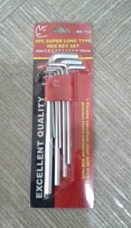 ประแจหกเหลี่ยมยาว 9 ตัวชุด RHINO712 , 9PC Super Long Type Hex Key Set , RHINO , คุณภาพดี ราคาถูก