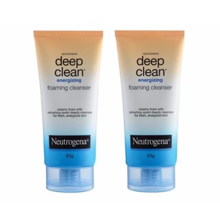 นูโทรจีน่า ดีพ คลีน โฟมล้างหน้าขจัดความมันบนใบหน้า Energizing Neutrogena 85 กรัม x 2 หลอด