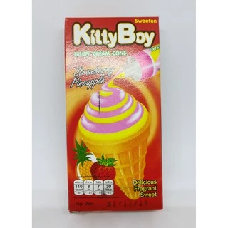 คิตตี้บอย Kitty Boy ขนมของเด็กวัยเก๋า ครีมแอนด์โคน ฟรุตตี้ครีมโคน ยังไม่ลองต้องลองเลย ขนมย้อนวันวาน