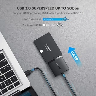 UGREEN อะแดปเตอร์ แปลง USB 3.0 เป็น SATA สีดำ 1 ชิ้น