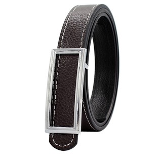 Fin 1  เข็มขัด เข็มขัดแฟชั่น เข็มขัดผู้หญิง Womens Fashion Casual Belt Square Buckle  2858 สีกาแฟ