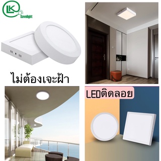 โคมLED Panel ดาวน์ไลท์ติดลอย กลม/เหลี่ยม 6w/12w/18w/24wใช้สำหรับติดเพดานสำนักงาน เดอะมอลล์ บ้านพักอาศัย โรงแรม รีสอร์ท.