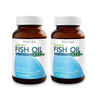 VISTRA Salmon Fish Oil 1000 mg Plus Vitamin E 30 แคปซูล (2 ขวด)