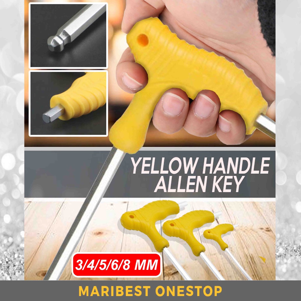 ประแจหกเหลี่ยม กุญแจอัลเลน กุญแจสากล Ball End T-Handle 3/4/6/7/8/MM TWO WAY T HANDLE HEX ALLEN KEY H