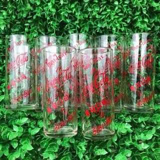 แก้วน้ำทรงสูง Coca Cola ขนาด 2.2*5.2” ราคา 49฿/1ใบ #มือสองญี่ปุ่น