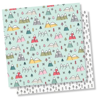 Patterned Paper กระดาษสแครปบุ๊ค ขนาด 12x12 นิ้ว Freezin Season : Snowed In  🎅🎄