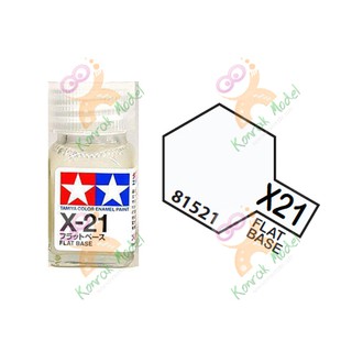 สีสูตรน้ำมัน Tamiya Enamel X21 Flat Base 10ml