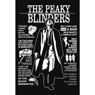 โปสเตอร์หนัง Peaky Blinders พีกี้ ไบลน์เดอร์ส ซีรีย์ Movie Poster ภาพติดผนัง ตกแต่งบ้าน รูปติดห้อง ของสะสม ร้านคนไทย