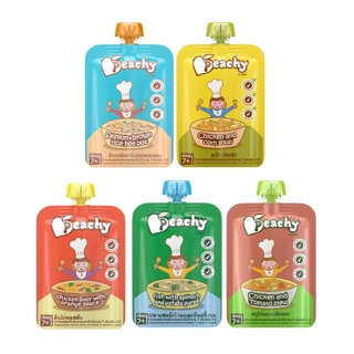 Peachy อาหารเสริมสำหรับเด็ก 7 เดือน ขึ้นไป แพ๊ค 5 ถุง (R9,R10,R11,R22,R23)