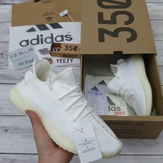 รองเท้าแฟชั่นAdidas Yeesy Boost 350 v2 Triple White ยอดนิยม ราคาถูก มาใหม่2020