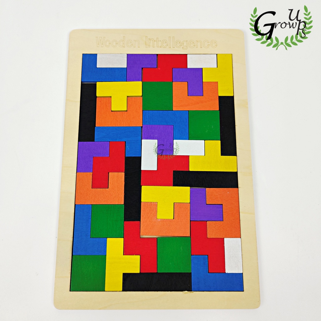 ของเล่นเด็ก เสริมพัฒนาการ ของเล่นไม้ จิ๊กซอว์ไม้ ปริศนา Tangram แทนแกรม 7ชิ้น จิ๊กซอว์ ของเล่นเสริม IQ เกม พร้อมส่ง
