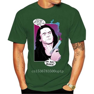 เสื้อยืดครอปขายดี เสื้อยืดลําลอง แขนสั้น พิมพ์ลายกราฟฟิค The Room Wiseau สไตล์พังก์ สตรีท คลาสสิก สําหรับผู้ชาย DCckma83