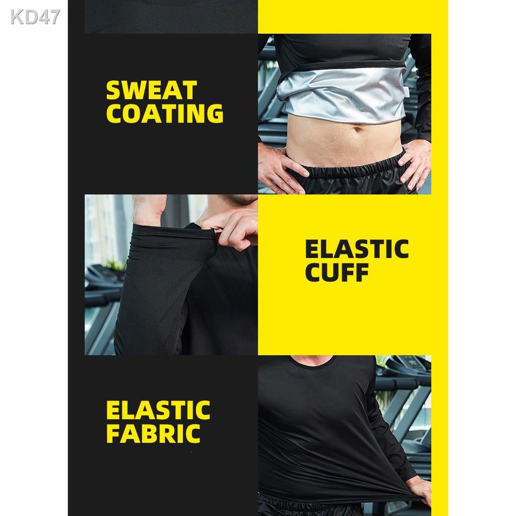 COD﹍ Fitness weight loss Sauna Suit Sweat Suit for men ft sweating tra