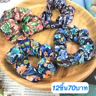 โดนัทมัดผมขนาด10cm (12ชิ้น70บาท)คละสี