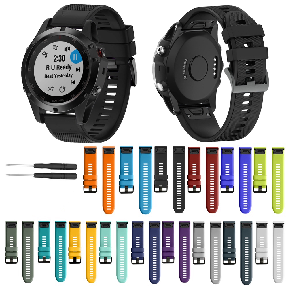 26mm 22mm Smart Watch Band Strap for Garmin Fenix 5X 5 Plus 3 3HR D2 S60 GPS Watch Silicone Easyfit 