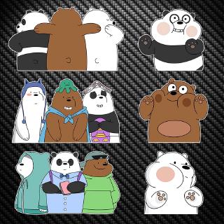 สติกเกอร์สะท้อนแสงลาย we bare bears สําหรับตกแต่งรถ