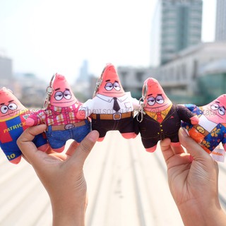 พวงกุญแจ Patrick Star แพททริค ชุดแฟนซี 4.5นิ้ว