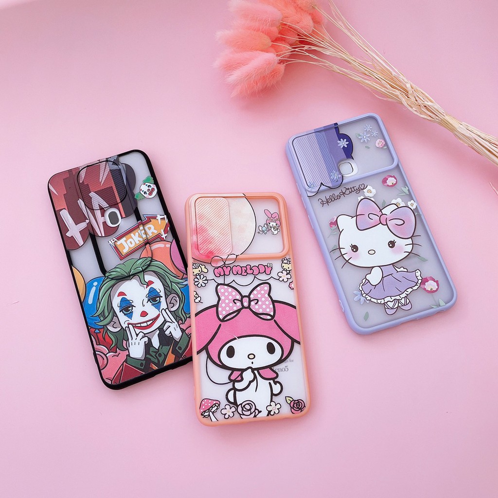 เคสปิดกล้องการ์ตูนใหม่ รุ่น oppo a15 a15s a31 a3s a5s a93 a52020 reno4 reno5 realme5 redme9a Ss A12 A02 y17 y15 y31 y20 #4