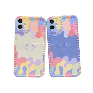 Mowin - เคส iphone เคสไอโฟน ขอบเหลี่ยมเคสซิลิโคนนิ่ม ป้องกันรอยยิ้มน่ารักสไตล์ สำหรับ For iPhone 13 Pro Max iPhone 11 iPhone 12 Pro Max iPhone 7 8 Plus iPhone xr 12 Pro SE2020 8 mini MAX 8plus iphone XS 7plus 11