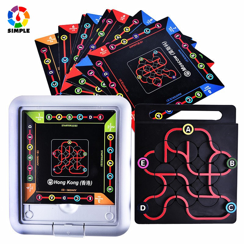 Smart Games 64 Challenges Subway Connecting Stations Board Game Logical Thinking Learning IQ Game Fa