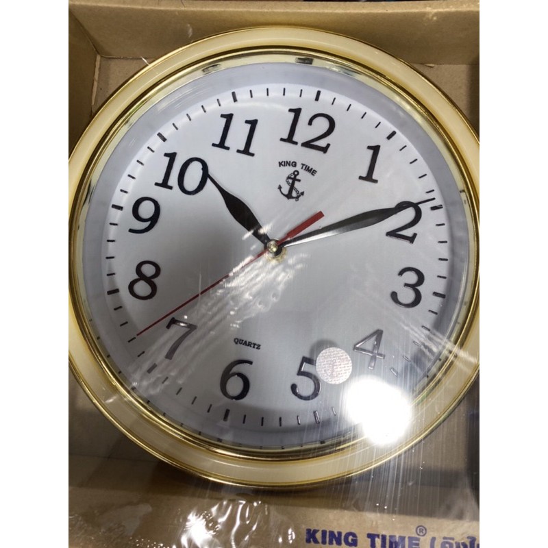 นาฬิกาแขวน 77 ตราสมอ ⚓️King Time สมอแท้100% รุ่น  77. 10นิ้ว แถมถ่าน2A-ดี