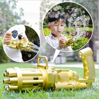 ปืน ปืนเป่าฟอง เครื่องเป่าฟอง เป่าฟอง Bubble Gun Gatling เครื่องทำ Bubbler ปืนยิงบับเบิ้ลลาย ใส่ถ่าน