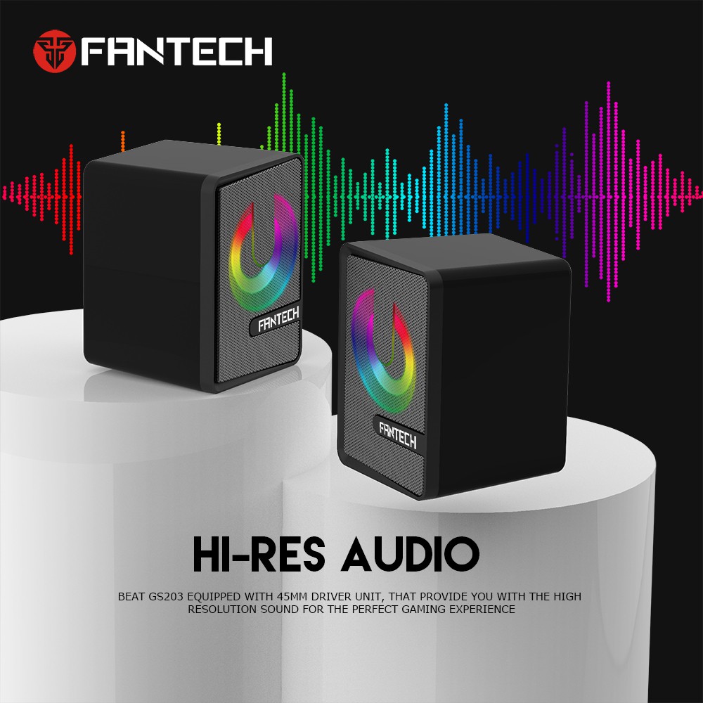 ลำโพงเกมมิ่ง RGB FANTECH ลำโพงคอม GS203 Gaming speaker (Space Edition) ประกันศูนย์ 2ปี