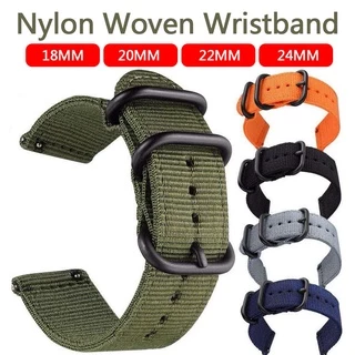 18mm 24mm 22mm 20mm Universal strap Nylon Watchband for Samsung Galaxy Watch 3 46 mm Gear S3 Amazfit GTS Huawei Watch Band