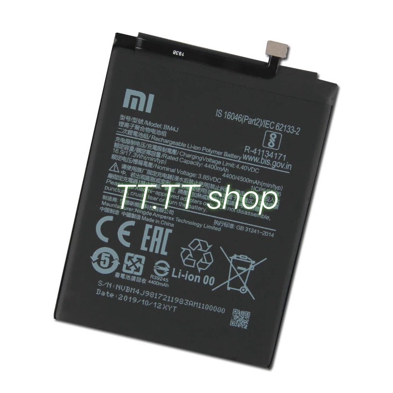 แบตเตอรี่ แท้ Xiaomi Redmi Note 8 Pro BM4J 4500mAh รับประกันนาน 3 เดือน ส่งจาก กทม