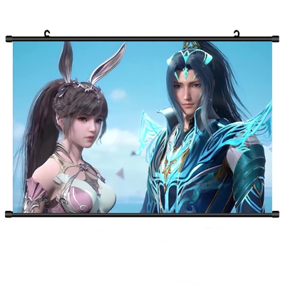 [9 ลาย/พร้อมส่ง] ภาพแขวน ลาย ตำนานจอมยุทธ์ภูตถังซาน Soul Land ถังซาน เสี่ยวอู่ - รูปที่ 7