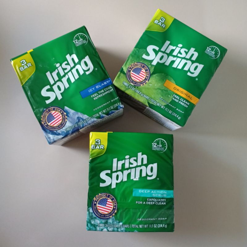 พร้อมส่ง🇺🇸Irish Spring deodorant soap bar pack 3