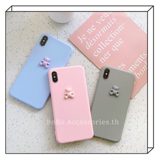 เคสโทรศัพท์ซิลิโคน TPU แบบนิ่ม ลายหมี 3D สําหรับ Oppo A57 A59 F1S A71 A71K A77 F3 F5 F7 F9 F11 Pro A53 2020 A1K A83 R9S Reno 5 5G