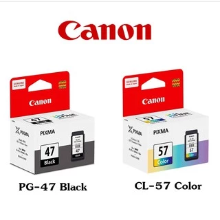 หมึกพิมพ์ Canon Ink PG47Black สีดำ / CL57Color สีสามสี ของแท้