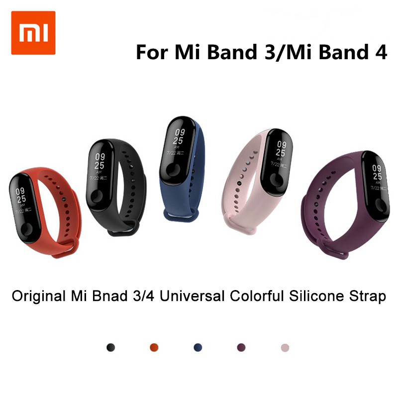 Original Mi Band 3/4/5/6/7 สายรัดสีสันสดใสสําหรับ Mi Band 3/4/5/6/7 สายรัดข้อมือสําหรับ Mi Band 3/4/