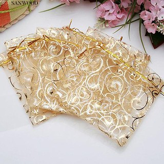 ☮25 Pcs Wedding Party Jewelry Candy Organza Drawstring Gift Mini Bags Pouches