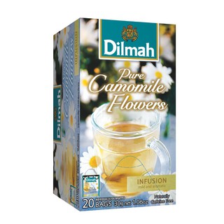 ชาซอง 1.5 กรัม (กล่อง20ซอง) ดิลมา Pure Camomile Flowers Tea sachet 1.5 grams (box of 20 sachets) Dilma Pure Camomile Flo