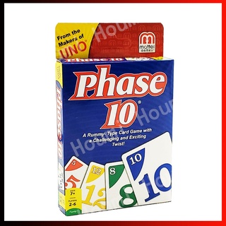 【Ready Stock】การ์ดเกมของเล่นสำหรับครอบครัว Phase 10 Card Game Party Game