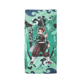 [พร้อมส่ง] ผ้าขนหนู ผ้าฝ้าย พิมพ์ลาย Demon Slayer Tanjirou You Bean สําหรับอาบน้ํา