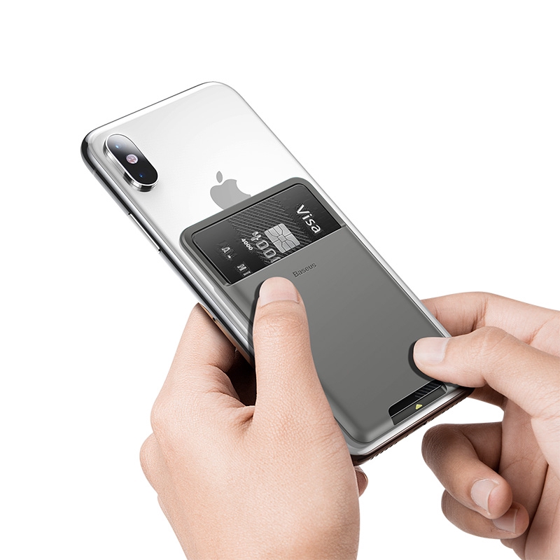 Baseus กระเป๋าสตางค์แบบซิลิโคนสำหรับเคสกระเป๋าสตางค์สําหรับ Iphone Samsung Xiaomi Android Mobile Phone