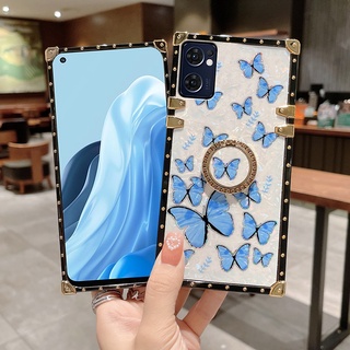 เคสโทรศัพท์มือถือ ลายผีเสื้อ พร้อมขาตั้ง สําหรับ OPPO Reno8 Pro Reno7 Pro RenoZ Reno2 Reno2Z Reno4Pro Reno6Pro