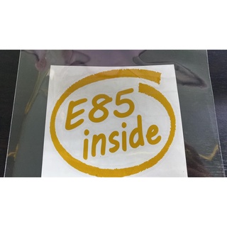 สติ๊กเกอร์E85 INSIDE สีเหลืองสะท้อนแสง