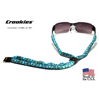 สายคล้องแว่นตา Croakies รุ่น Print Suiters Peacock turquoise