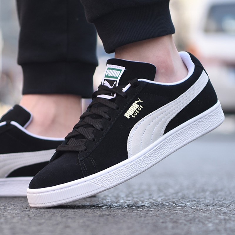 puma x bts basket patent sneakers